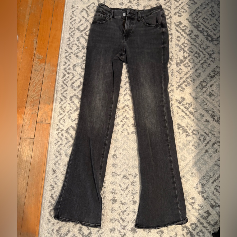 EXPRESS skyscraper mid rise jeans size small gray